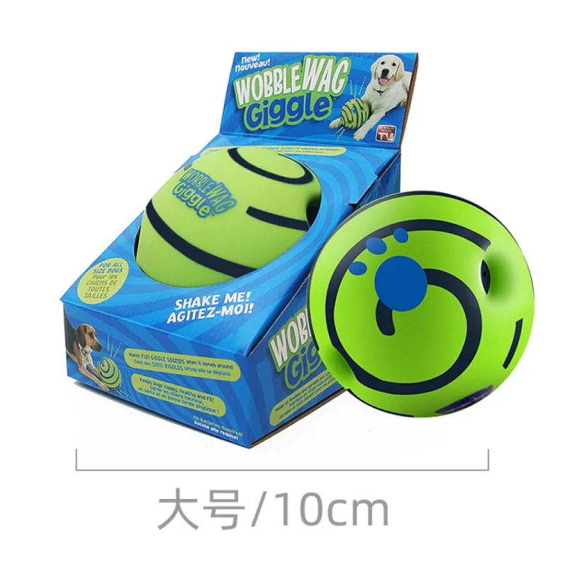 Dog Toys Wobble Wag Giggle Glow Ball Interactive Dog Attention Toy Fun Giggle Sounds Ball when rolled up - Image 3