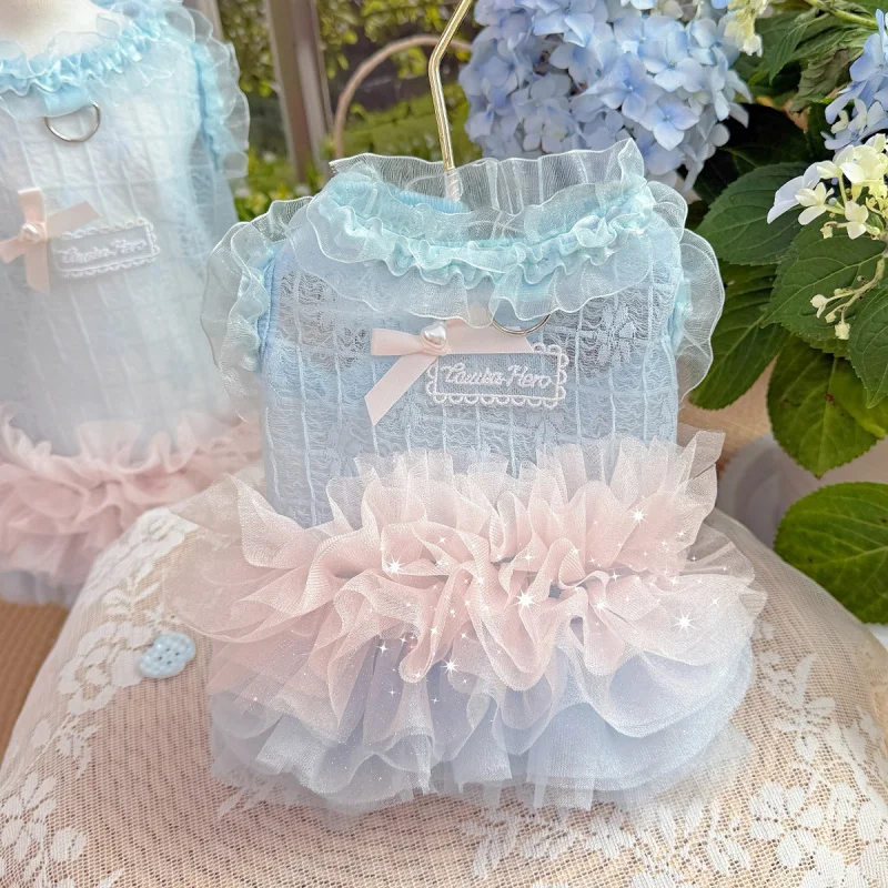 Fashion Chihuahua Pet Dress Gauze Skirt Small Pet Clothing Bichon Pomeranian Dog Fairy Dress Pet Cat Dog Clothes - Image 3