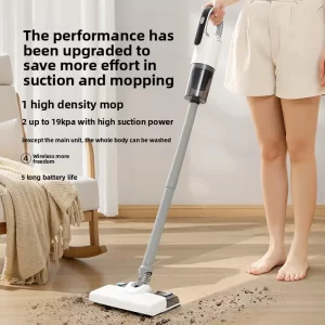 Cordless Vacuum Cleaner, 19Kpa Running Time Wireless Vacuum Cleaner with Touchscreen for Pet Hair, Carpet