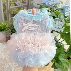 Fashion Chihuahua Pet Dress Gauze Skirt Small Pet Clothing Bichon Pomeranian Dog Fairy Dress Pet Cat Dog Clothes