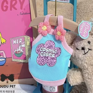 Dog Vest Autumn and Winter South KoreaIns Wind Pet Dog Cat Clothes Teddy Bichon Poodle Yorkshire Ice Silk Cotton Vest